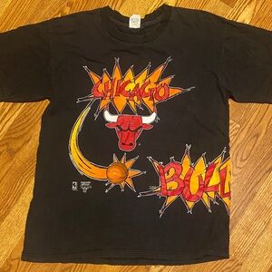 Vintage HTF 1980s Chicago Bulls NBA Competitor Large Adult Unisex T Shirt Retro